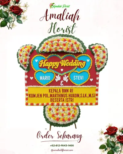 Karangan Papan Bunga Pernikahan di Cijeungjing